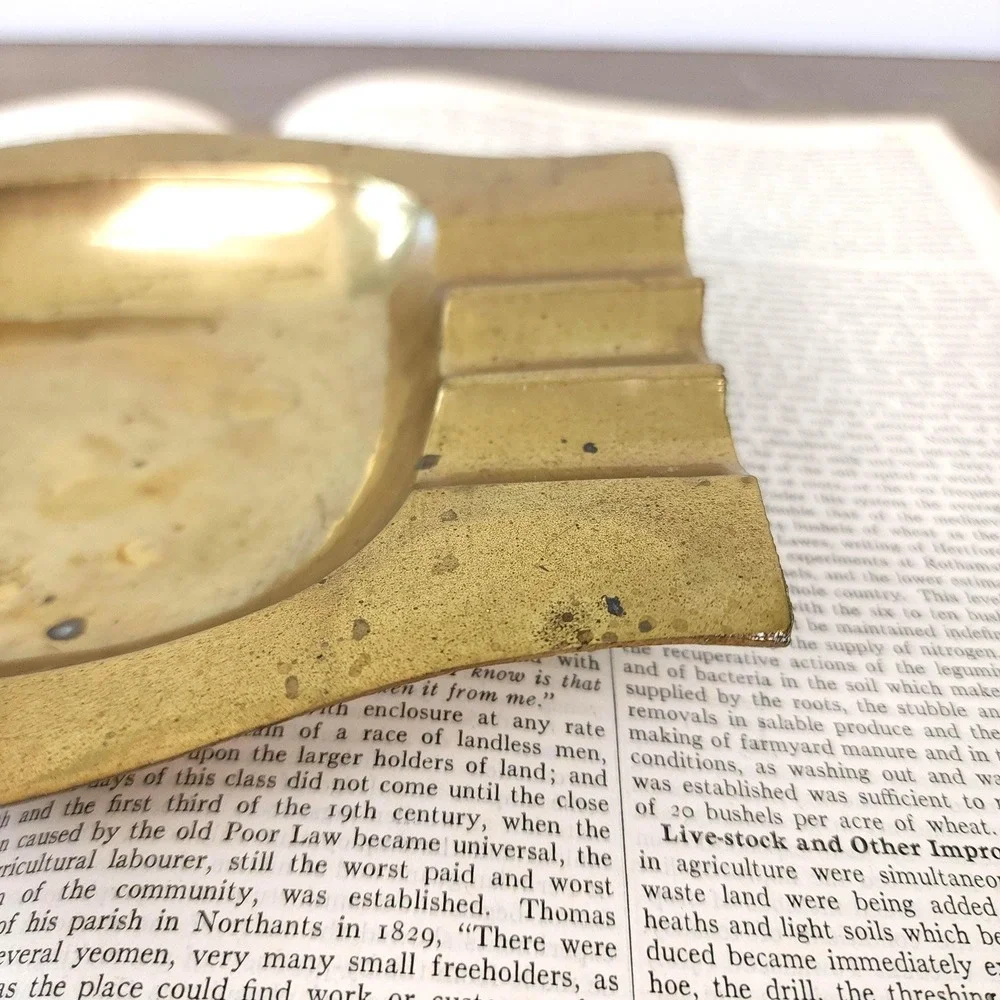 Vintage Art Deco Brass Ashtray, Brass‎ Catchall Dish